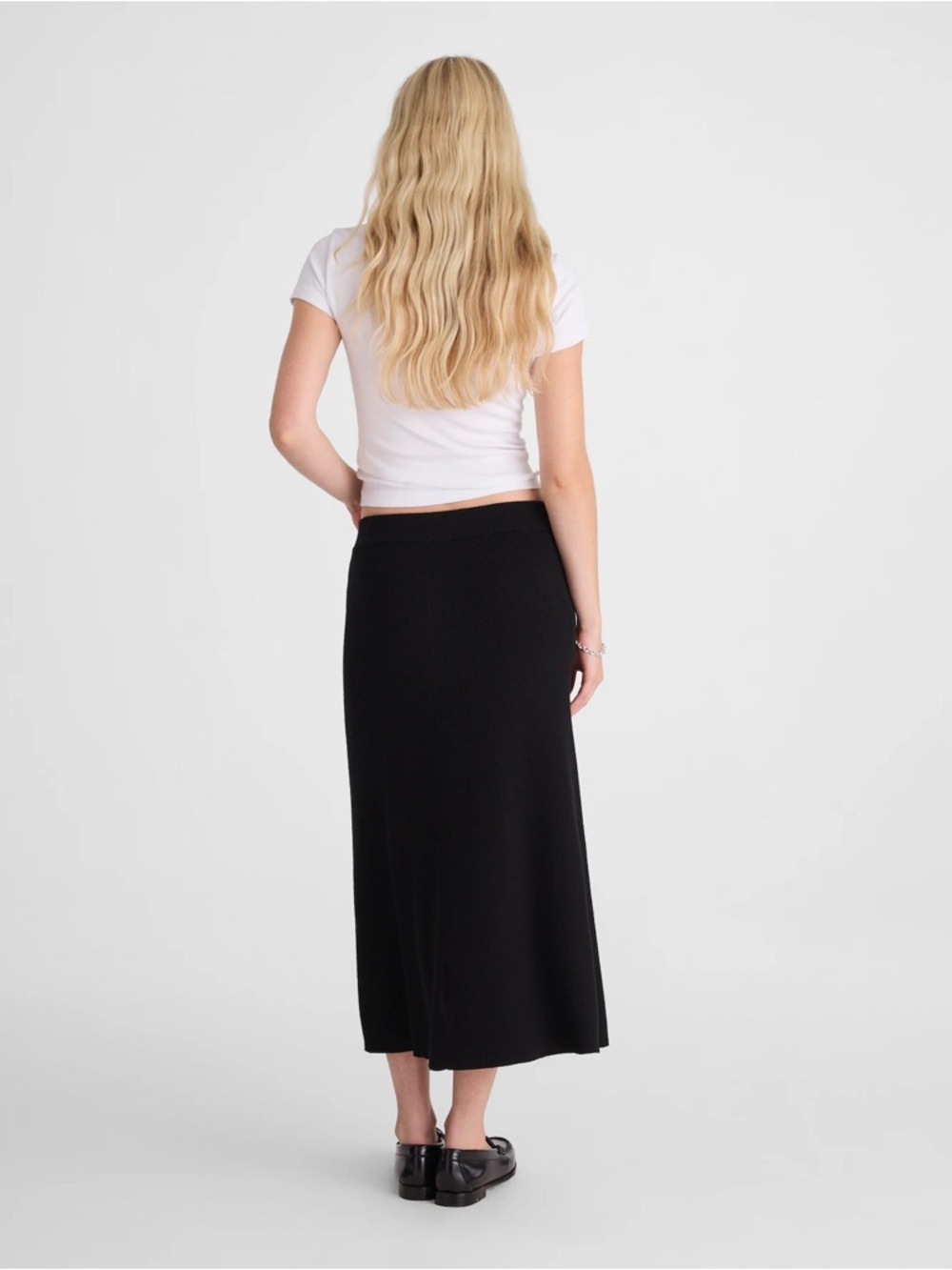 Madewell Merino Wool-Blend Maxi Skirt Size Small True Black - Picture 3 of 7